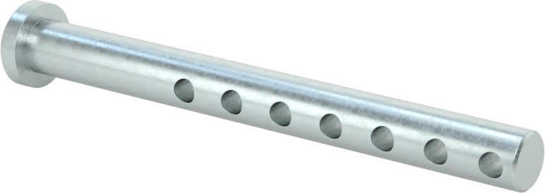 Uzunluğu Seçilebilir Çatal Pim, Çinko Kaplamalı 1004-1045 Karbon Çelik, 1/4" Çap, 2,5" Uzunluk