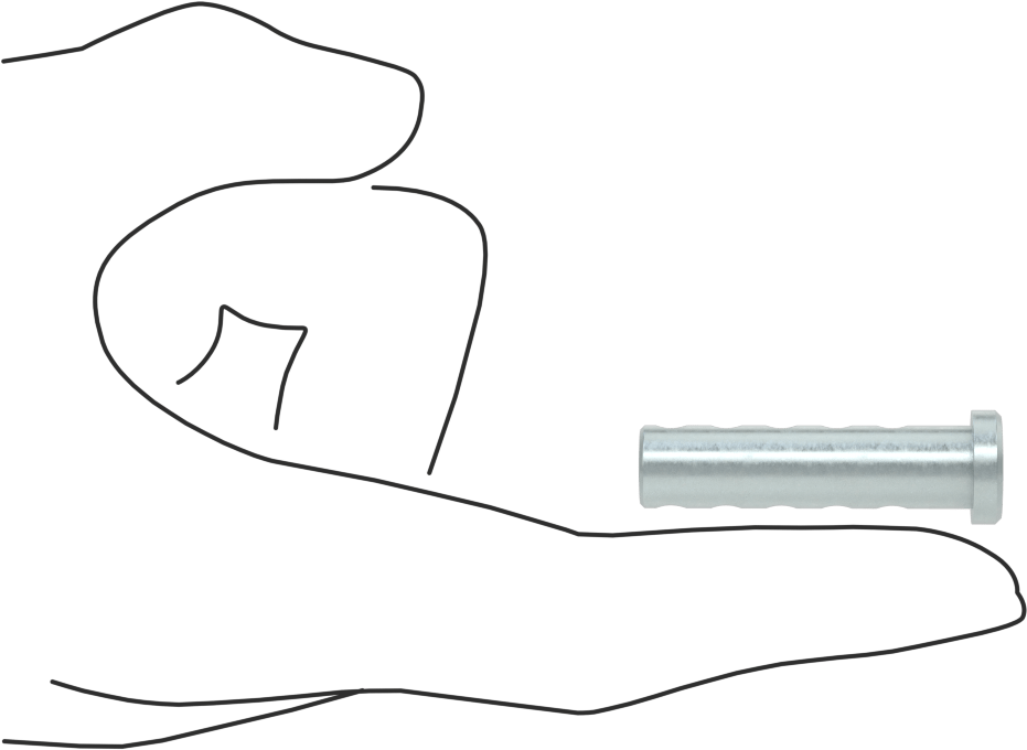 Uzunluğu Seçilebilir Çatal Pim, Çinko Kaplamalı 1004-1045 Karbon Çelik, 3/8" Çap, 1,5" Uzunluk