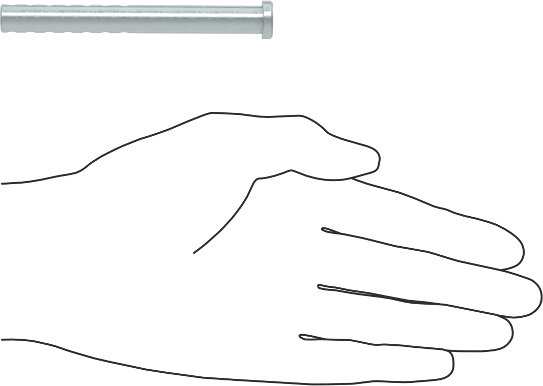 Uzunluğu Seçilebilir Çatal Pim, Çinko Kaplamalı 1004-1045 Karbon Çelik, 3/8" Çap, 3,5" Uzunluk