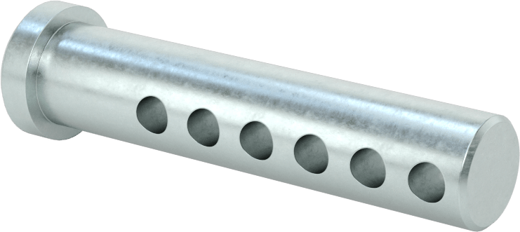 Uzunluğu Seçilebilir Çatal Pim, Çinko Kaplamalı 1004-1045 Karbon Çelik, 7/16" Çap, 2" Uzunluk