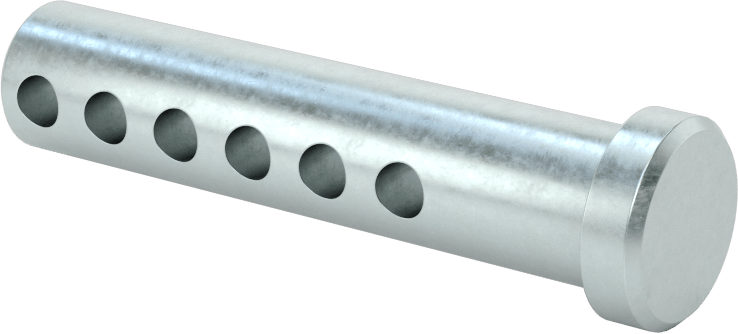 Uzunluğu Seçilebilir Çatal Pim, Çinko Kaplamalı 1004-1045 Karbon Çelik, 7/16" Çap, 2" Uzunluk