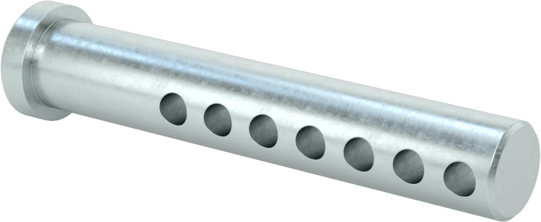 Uzunluğu Seçilebilir Çatal Pim, Çinko Kaplamalı 1004-1045 Karbon Çelik, 7/16" Çap, 2,5" Uzunluk