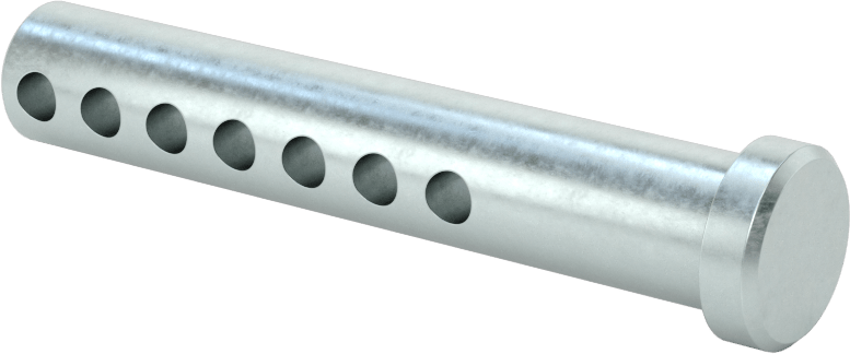 Uzunluğu Seçilebilir Çatal Pim, Çinko Kaplamalı 1004-1045 Karbon Çelik, 7/16" Çap, 2,5" Uzunluk