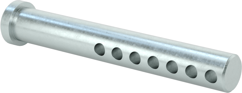 Uzunluğu Seçilebilir Çatal Pim, Çinko Kaplamalı 1004-1045 Karbon Çelik, 7/16" Çap, 3" Uzunluk