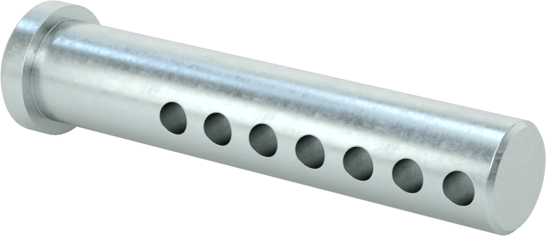 Uzunluğu Seçilebilir Çatal Pim, Çinko Kaplamalı 1004-1045 Karbon Çelik, 1/2" Çap, 2,5" Uzunluk