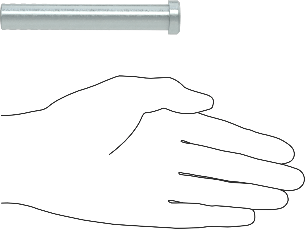 Uzunluğu Seçilebilir Çatal Pim, Çinko Kaplamalı 1004-1045 Karbon Çelik, 5/8" Çap, 4" Uzunluk