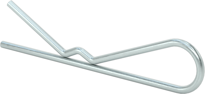 Çinko Kaplı Yay Çeliği Çatal Pimi, Saç Tokası, 1/4“-3/8” Pim Çapı için, 3/64" Tel, 1/4" Göz Çapı