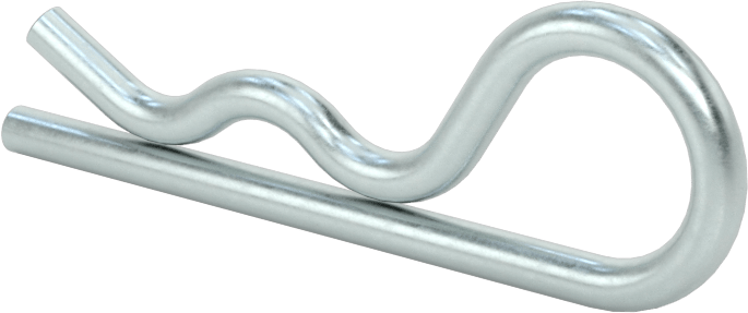 Çinko Kaplı Yay Çeliği Çatal Pimi, Saç Tokası, 5/16“ ila 3/8” Pim Çapı için, 3/32" Tel, 3/8" Göz