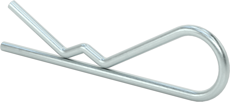 Çinko Kaplı Yay Çeliği Çatal Pimi, Saç Tokası, 1/2“-3/4” pim çapı için, 3/32" Tel, 1/2" Göz Çapı