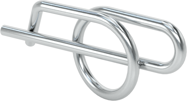 Çinko Kaplı Yay Çeliği Çatal Pimi, Sarmal, 7/16" Çatal Pim Çapı için, 1-3/8" Uzunluk