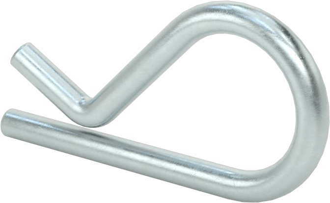 Çinko Kaplı Yay Çeliği Çatal Pimi, Saç Tokası, 1/2“-3/4” pim çapı için, 1/8" Tel, 1/2" Göz Çapı