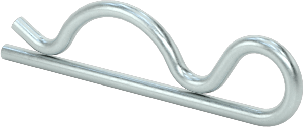 Çinko Kaplı Yay Çeliği Çatal Pimi, Saç Tokası, 1/8“-5/32” Çatal Pim Çapı için, 1/32" Tel Çapı