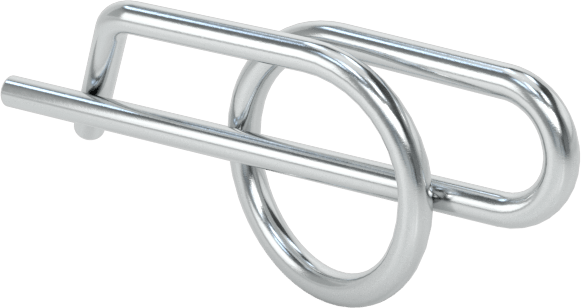 Çinko Kaplı Yay Çeliği Çatal Pimi, Sarmal, 1/4" Çatal Pim Çapı için, 7/8" Uzunluk