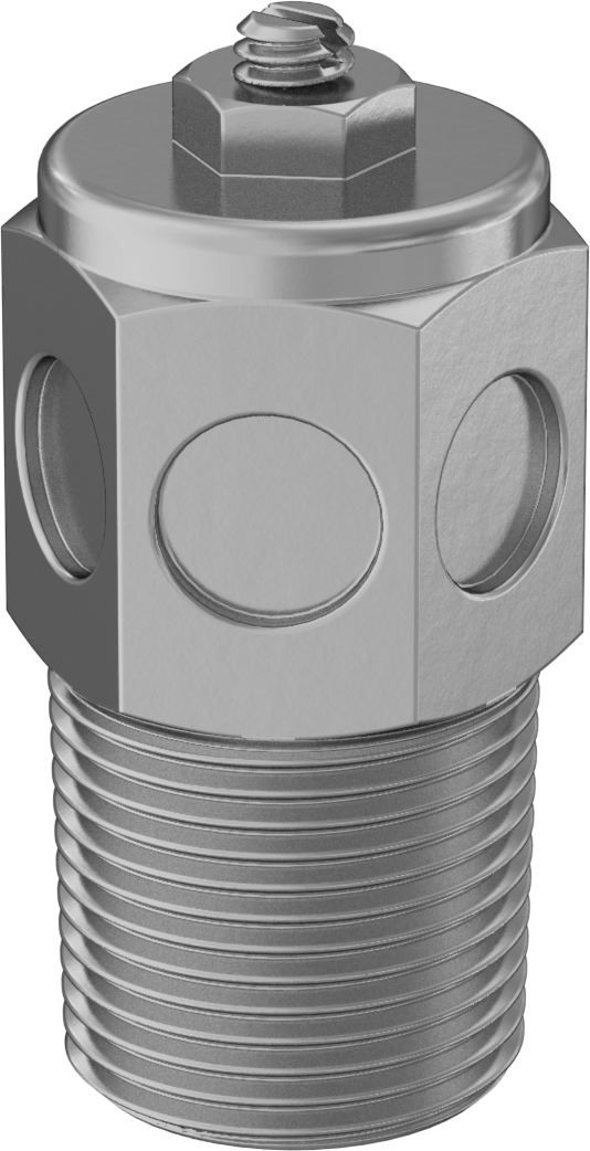 Akış Kontrol Susturucusu, 3/4 NPT Erkek, Pirinç, 70 scfm @ 100 PSI Maksimum Akış Hızı