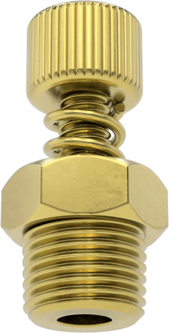 Akış Kontrol Susturucusu, Parmak Vidası ile, 1/8 NPT Erkek, Bronz, 1-1/16" Yükseklik