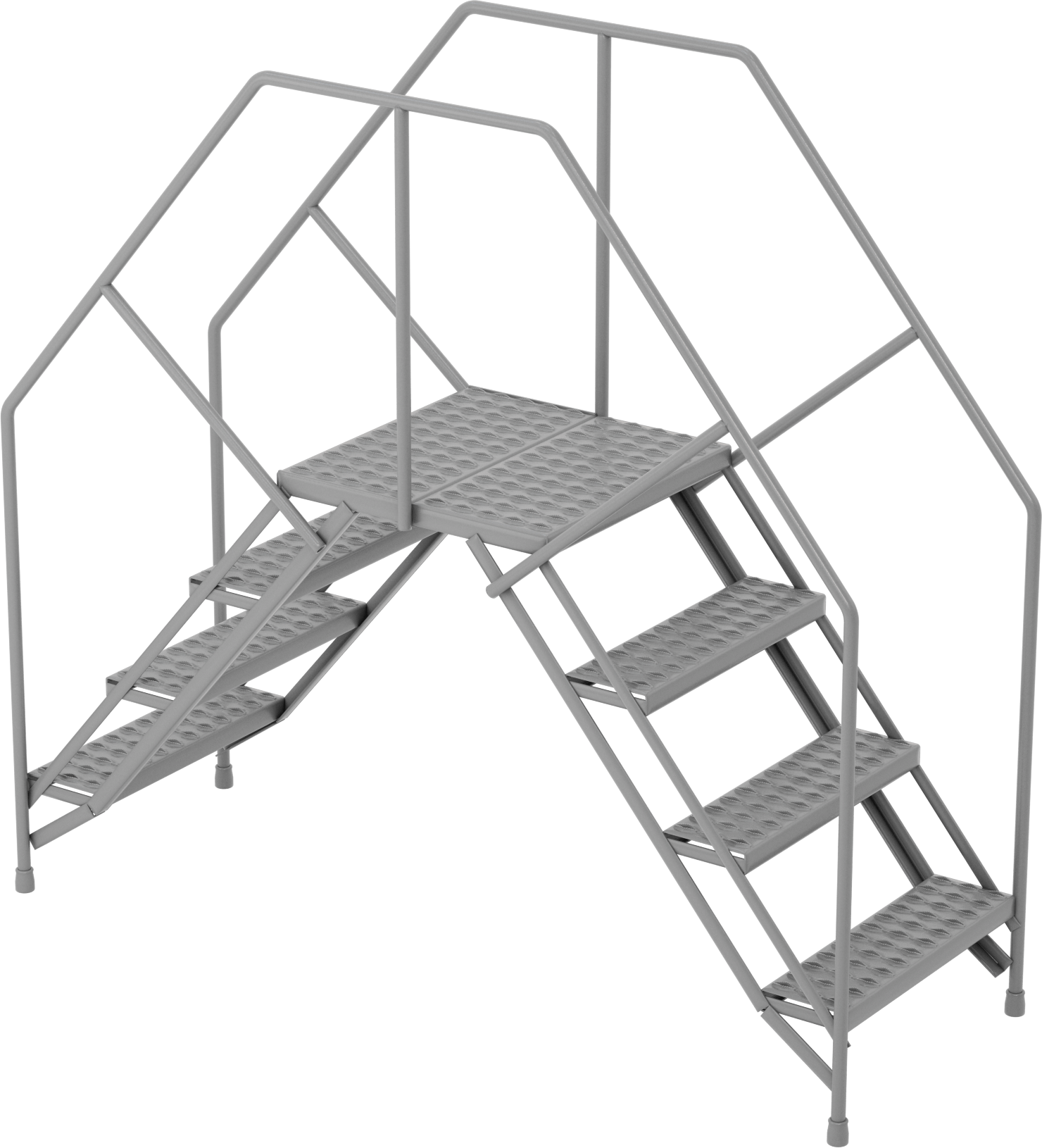 Bağımsız Çapraz Merdiven, 5'10“ Yükseklik x 30” Genişlik x 6'4" Derinlik Toplam