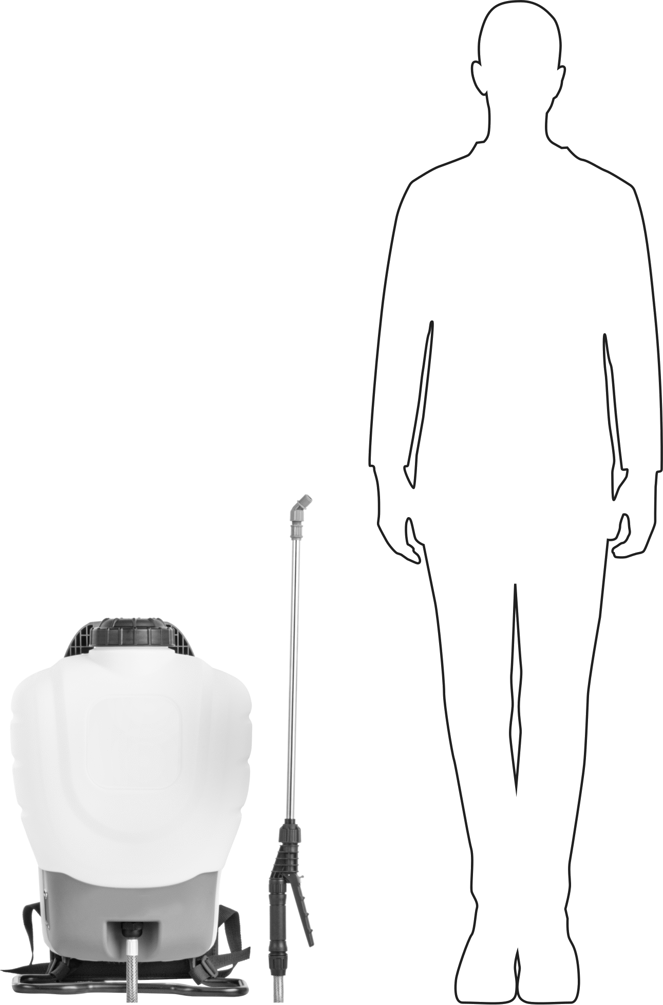 Sırt Çantası Tipi Pille Çalışan Köpük Üretici, 40 PSI Çalışma Basıncı