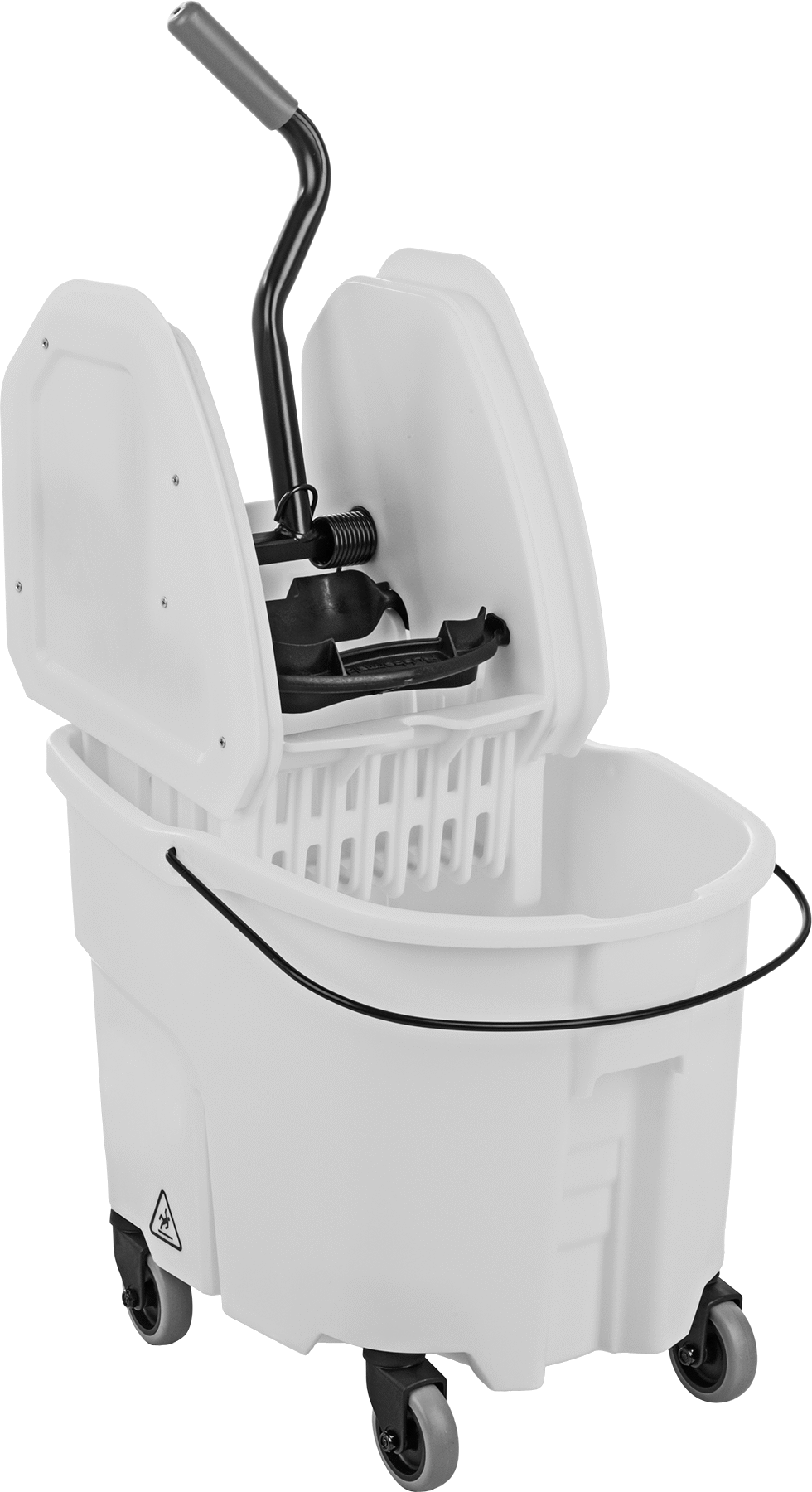 Sıkma Mekanizmalı Paspas Kovası, 35 qt. Kapasite, Aşağı Doğru Stil, Sarı