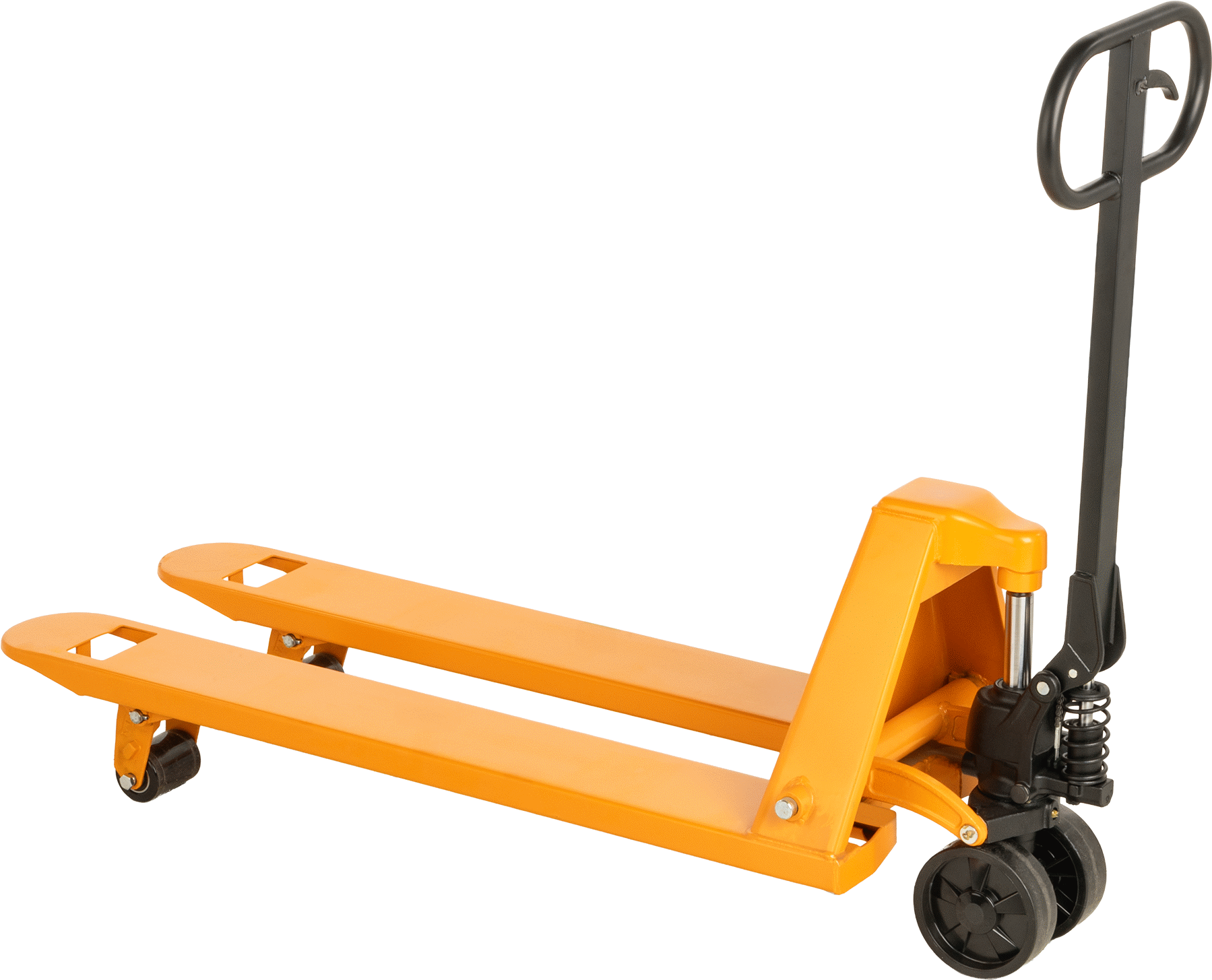 Sabit Çelik Palet Kamyonu, Naylon Tekerlekler, 26“-32” Genişlikte Palet için, 48“ Uzunluk x 7” Genişlik Çatal