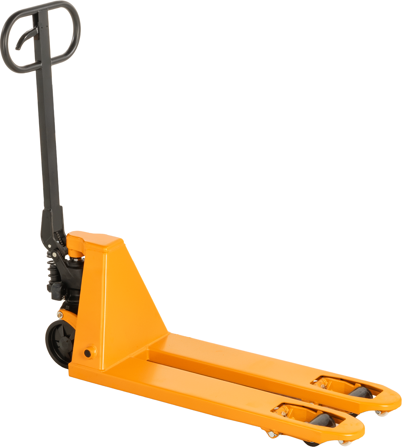 Sabit Çelik Palet Kamyonu, Naylon Tekerlekler, 21“-27” Genişlikte Palet için, 36“ Uzunluk x 6” Genişlik Çatal