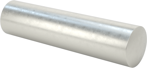 12L14 Karbon Çelik Konik Pim, Pim Numarası 3/0, 0,125" Büyük Uç Çapı, 1/2" Uzunluk