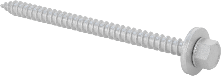Sac Metali Ahşaba Birleştirmek için Vidalar, Korozyona Dayanıklı Kaplamalı Çelik, Numara 9 Boyut, 2-1/2" Uzunluk