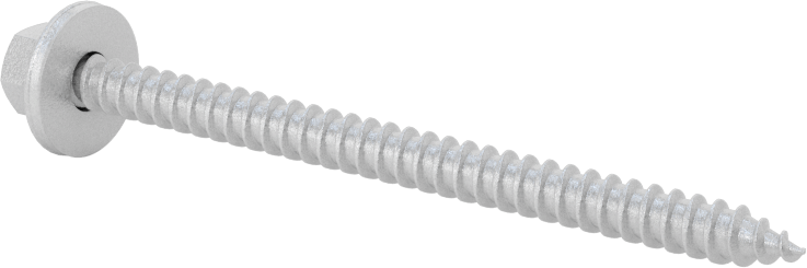 Sac Metali Ahşaba Birleştirmek için Vidalar, Korozyona Dayanıklı Kaplamalı Çelik, Numara 9 Boyut, 2-1/2" Uzunluk