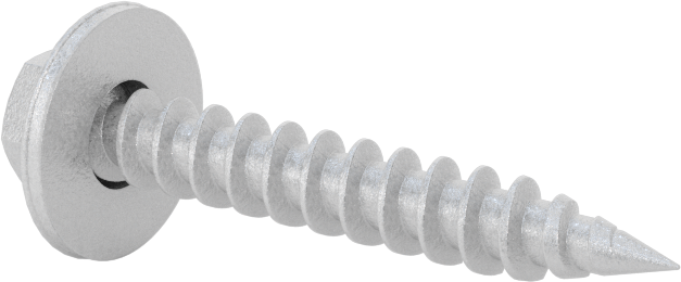 Sac Metali Ahşaba Birleştirmek için Vidalar, Korozyona Dayanıklı Kaplamalı Çelik, 14 Numaralı Boyut, 1-1/2" Uzunluk