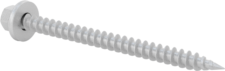Sac Metali Ahşaba Birleştirmek için Vidalar, Korozyona Dayanıklı Kaplamalı Çelik, 10 Numaralı Boyut, 2-1/2" Uzunluk