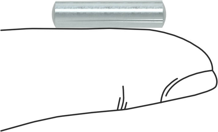 Çelik tam oluklu dübel pimleri, 3/16" Çap, 3/4" Uzunluk