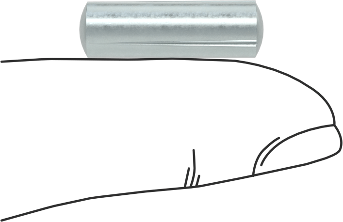 Çelik tam oluklu dübel pimleri, 1/4" Çap, 3/4" Uzunluk