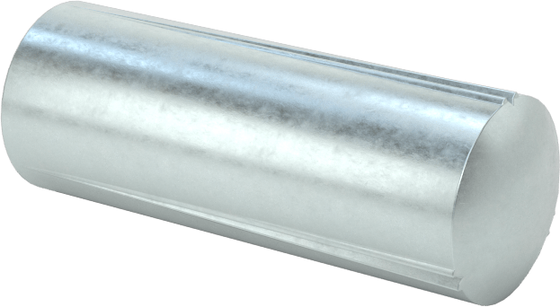 Çelik tam oluklu dübel pimleri, 3/8" Çap, 1" Uzunluk