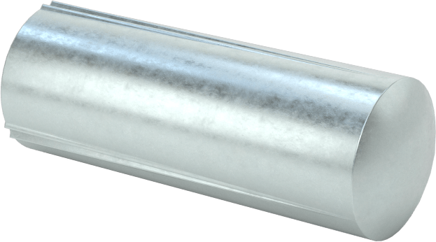 Çelik tam oluklu dübel pimleri, 3/8" Çap, 1" Uzunluk