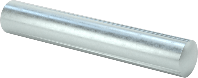 Çelik tam oluklu dübel pimleri, 1/4" Çap, 1-1/2" Uzunluk