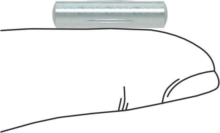 Çelik Merkez Oluklu Pim, 3/16" Çap, 3/4" Uzunluk