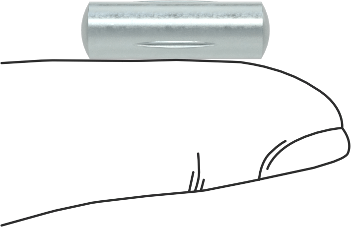 Çelik Merkez Oluklu Pim, 1/4" Çap, 3/4" Uzunluk