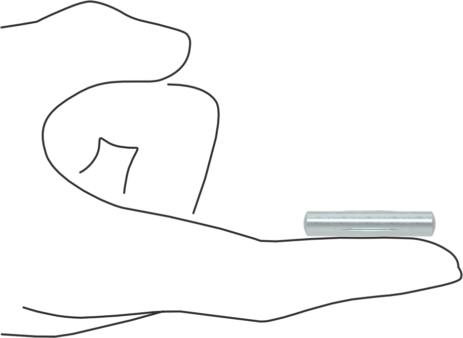 Çelik Merkez Oluklu Pim, 1/4" Çap, 1-1/4" Uzunluk