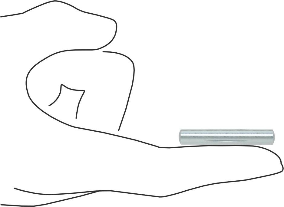 Çelik Merkez Oluklu Pim, 1/4" Çap, 1-1/2" Uzunluk