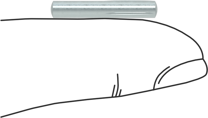 Yarım Yivli Pim, Çinko Kaplı Çelik, 1/8" Çap, 3/4" Uzunluk