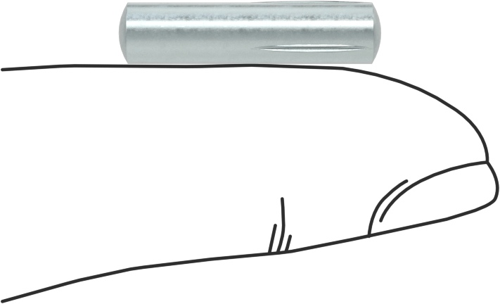Yarım Yivli Pim, Çinko Kaplı Çelik, 3/16" Çap, 3/4" Uzunluk