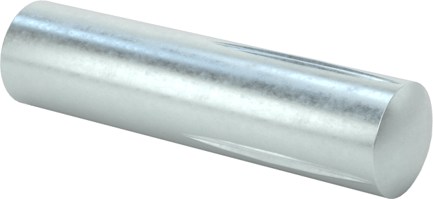 Yarım Yivli Pim, Çinko Kaplı Çelik, 1/4" Çap, 1" Uzunluk