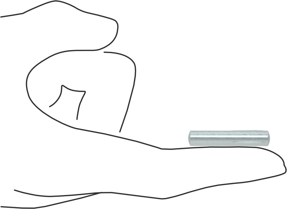 Yarım Yivli Pim, Çinko Kaplı Çelik, 1/4" Çap, 1-1/4" Uzunluk