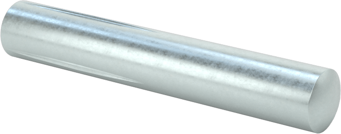 Yarım Yivli Pim, Çinko Kaplı Çelik, 1/4" Çap, 1-1/2" Uzunluk