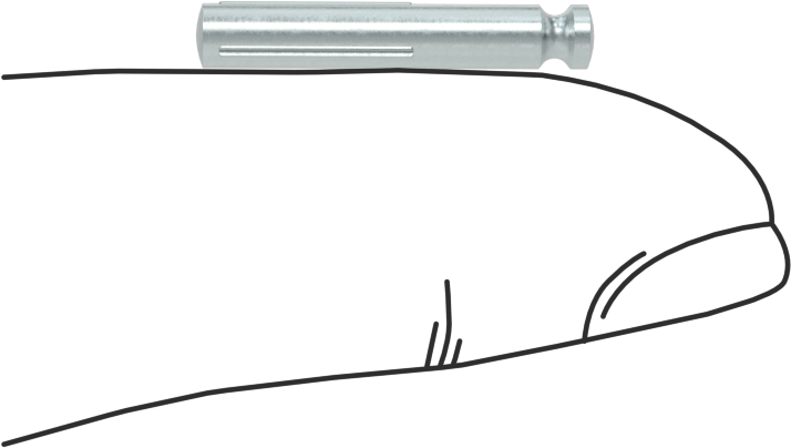 Yarım Yivli Pim, Çentikli, 1/8" Çap, 3/4" Uzunluk