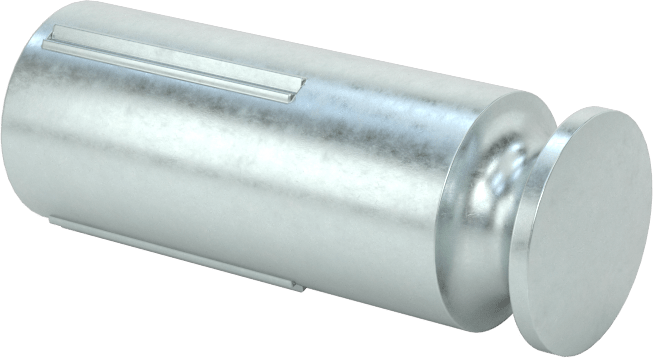 Yarım Yivli Pim, Çentikli, 3/8" Çap, 1" Uzunluk