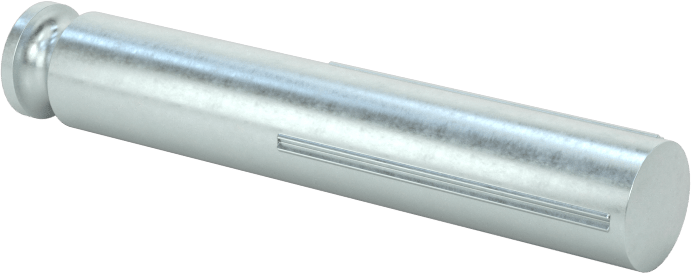 Yarım Yivli Pim, Çentikli, 1/4" Çap, 1-1/2" Uzunluk