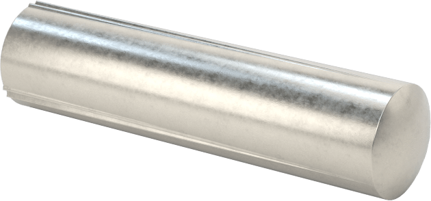 18-8 Paslanmaz Çelik Tam Yivli Pim, 1/4" Çap, 1" Uzunluk