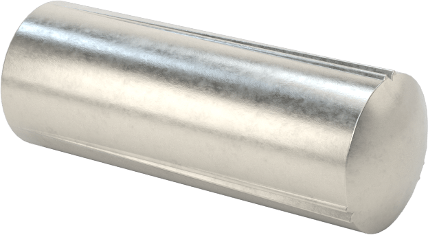 18-8 Paslanmaz Çelik Tam Yivli Pim, 3/8" Çap, 1" Uzunluk