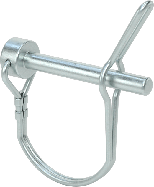 Tel Tutuculu Çatal Pimi, Yuvarlak, Halkalı ve Tırnaklı, 1/4" Çap, 1-3/8" Kullanılabilir Uzunluk