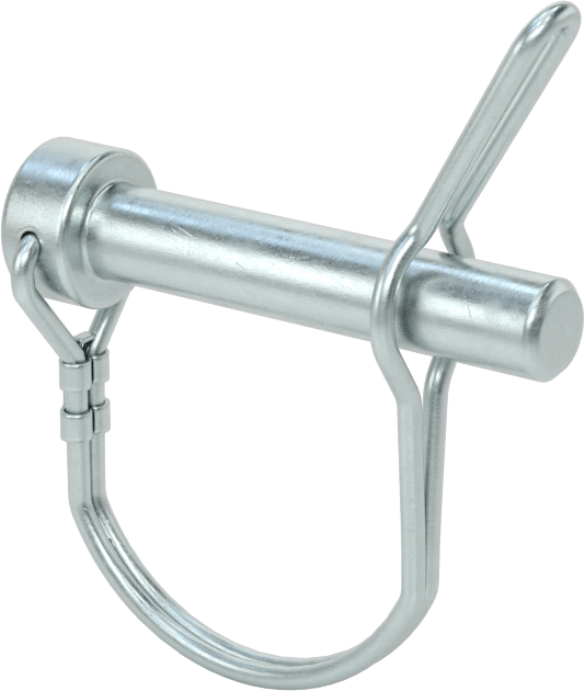 Tel Tutuculu Çatal Pimi, Yuvarlak, Halkalı ve Tırnaklı, 3/8" Çap, 1-3/8" Kullanılabilir Uzunluk